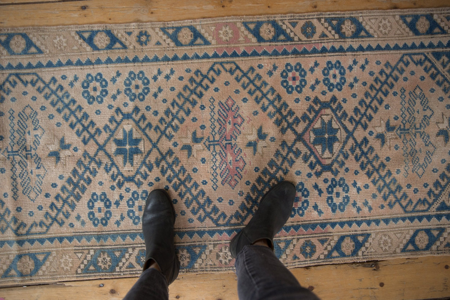 2.5x10.5 Vintage Distressed Melas Rug Runner