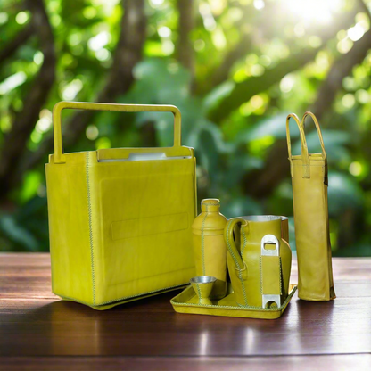 Coctelera | Leather Cocktail Shaker + Jigger
