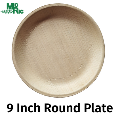 9 Inch Round Palm Leaf Plate (300 Pack)