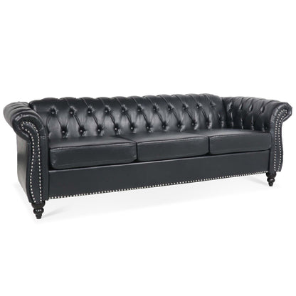 Man Cave 84.65' Arm Chesterfield Three Seater Sofa