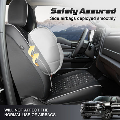 Umbrauto Truck Seat Cover Fit for Silverado and Sierra,Gray