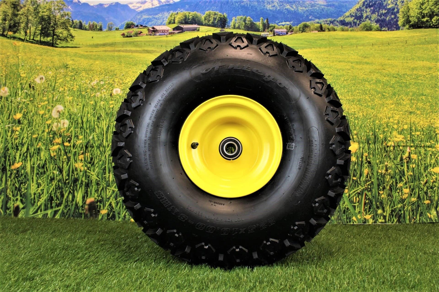 22.5x10.00-8 Front Tire and 8x 7 Wheel Assembly Perfectly Replaces AM143568 M118820