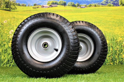 15x6.00-6 Turf Tire & Wheel Assembly  .75" Bearing for Husqvarna/Poulan ATW-003 (Set of 4)