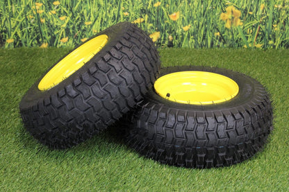 16x6.50-8 Tires & Wheels 4 Ply for Lawn & Garden Mower Turf Tires .75" Bearing (Set of 2)