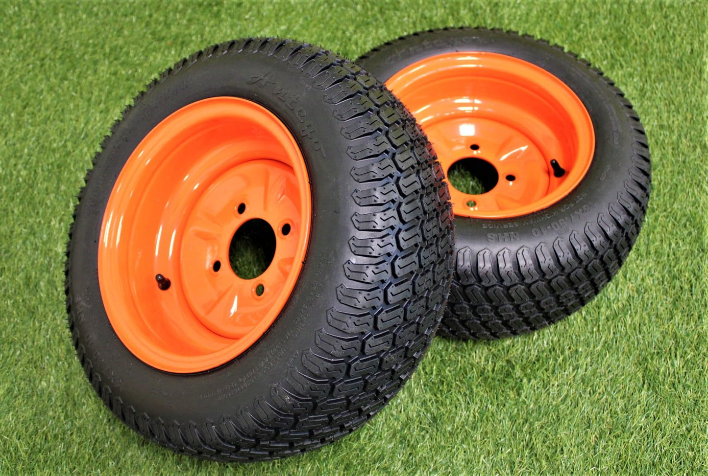 Antego Tire & Wheel (Set of 4) 18x7.50-10 | Perfect Fit for Kubota OEM Part #K3001-17300