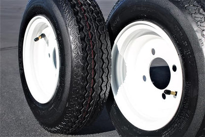 Set of Two 4.80-8 White Trailer Tire Assemblies