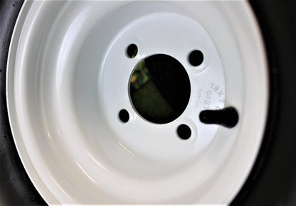 Set of Four 18x8.50-8 White Wheel Assemblies