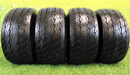 Set of Four 18x8.50-8 Tan Wheel Assemblies