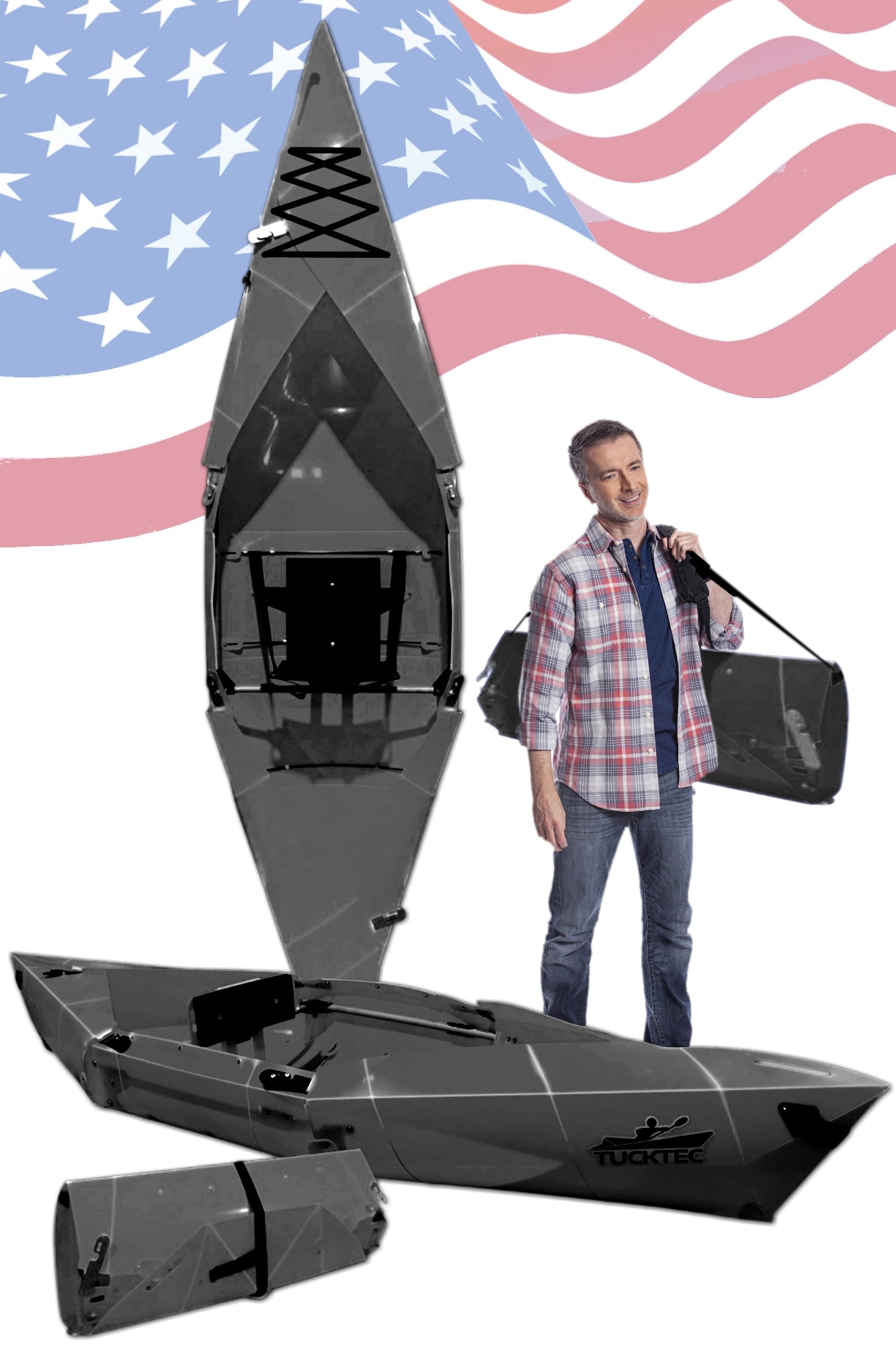 Summer Sale! Tucktec Pro Folding Kayak | Hard-Shell | 2-minute Set-up | Foldable, Portable Kayak