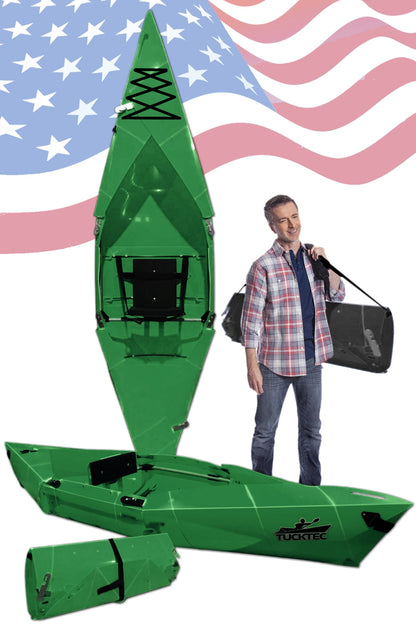 Summer Sale! Tucktec Pro Folding Kayak | Hard-Shell | 2-minute Set-up | Foldable, Portable Kayak