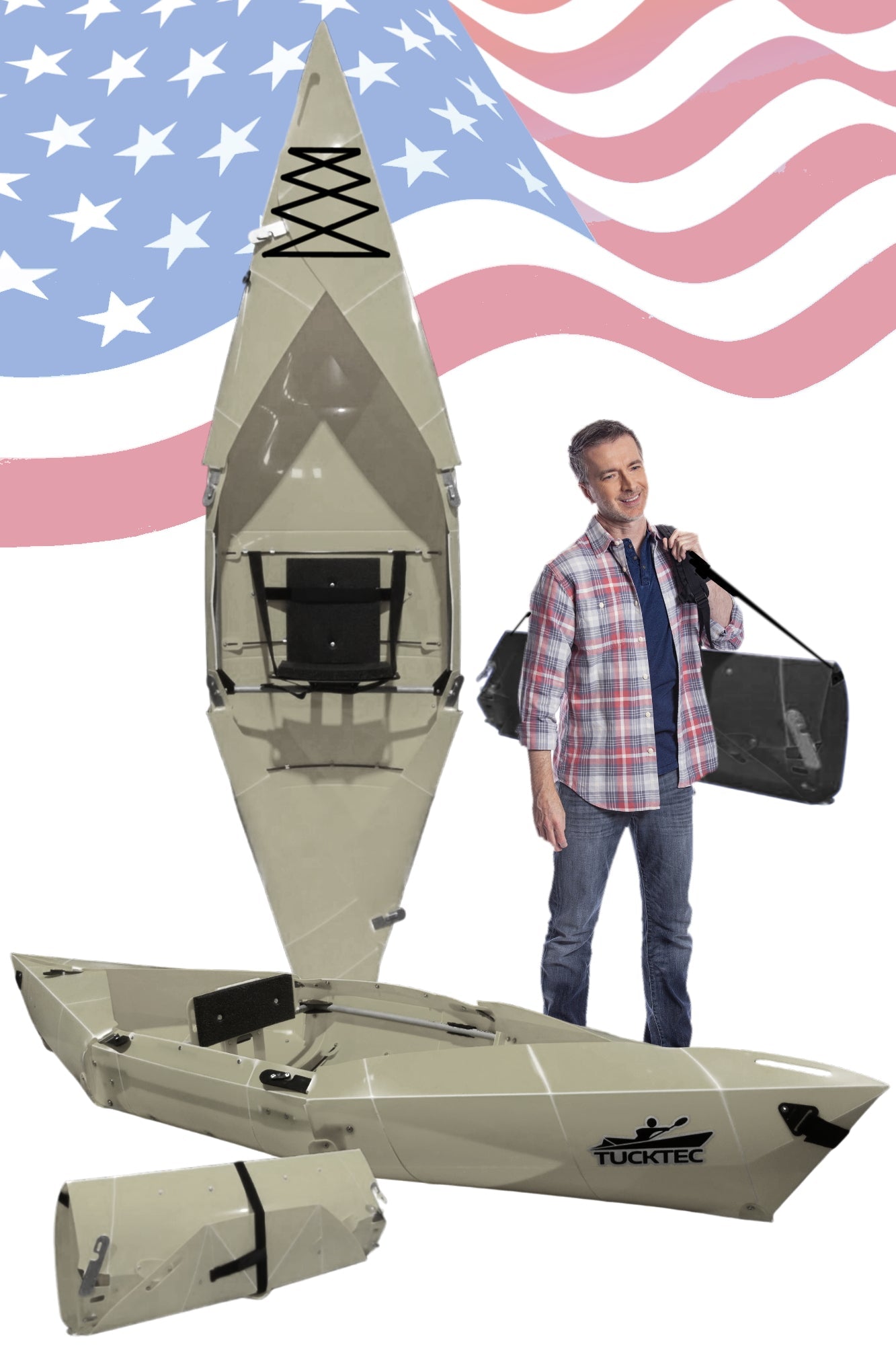Summer Sale! Tucktec Pro Folding Kayak | Hard-Shell | 2-minute Set-up | Foldable, Portable Kayak