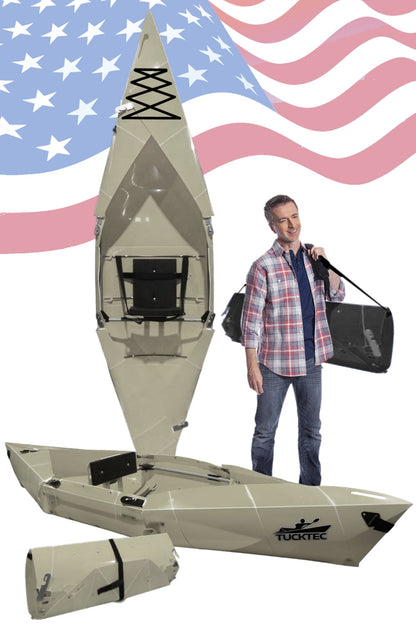 Summer Sale! Tucktec Pro Folding Kayak | Hard-Shell | 2-minute Set-up | Foldable, Portable Kayak