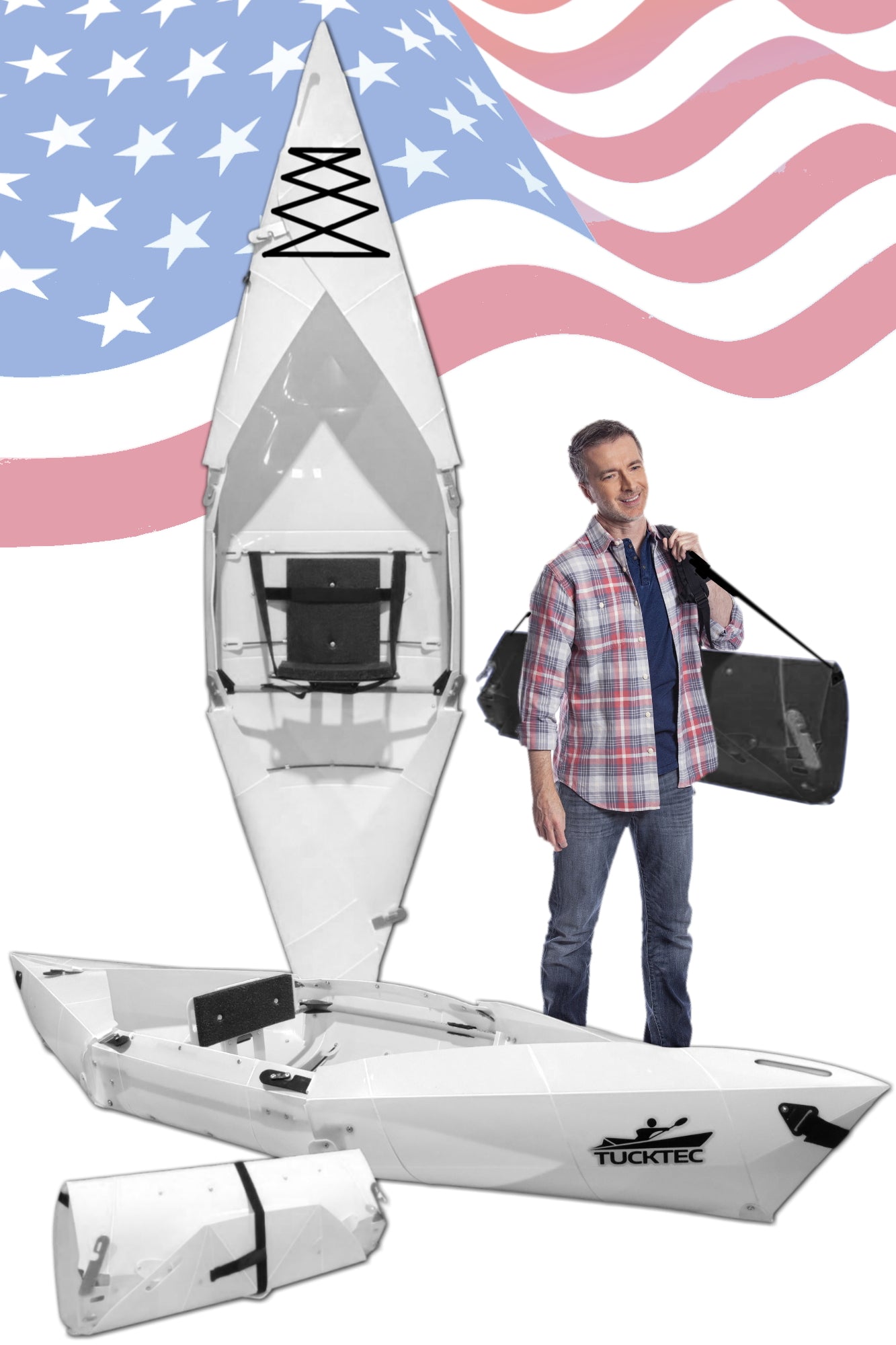 Summer Sale! Tucktec Pro Folding Kayak | Hard-Shell | 2-minute Set-up | Foldable, Portable Kayak
