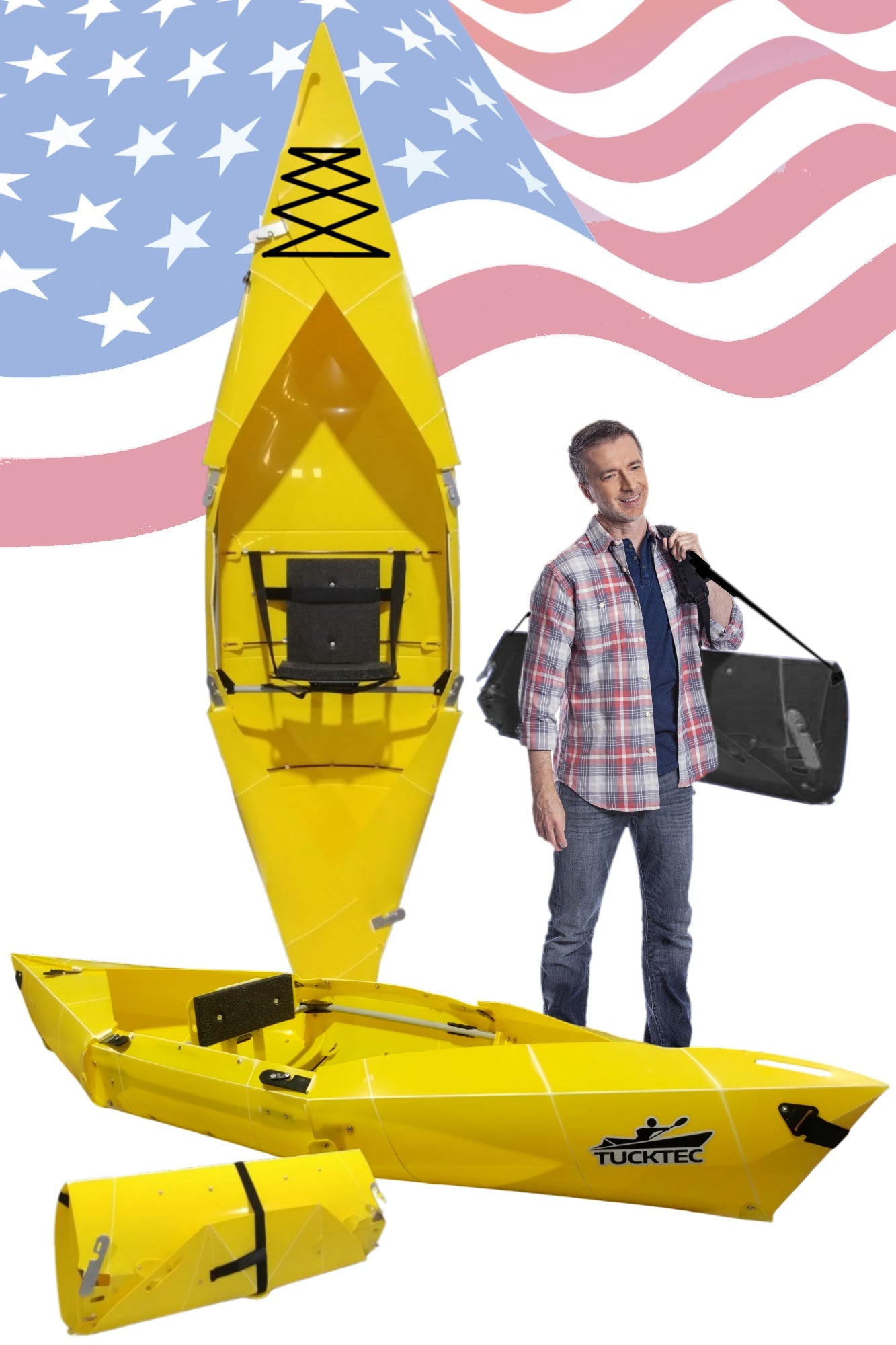 Summer Sale! Tucktec Pro Folding Kayak | Hard-Shell | 2-minute Set-up | Foldable, Portable Kayak