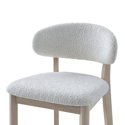 ACTU Bar Stools Set of 2, 30” Upholstered Bar Height Stools, Solid Wood, Mid-Century Modern