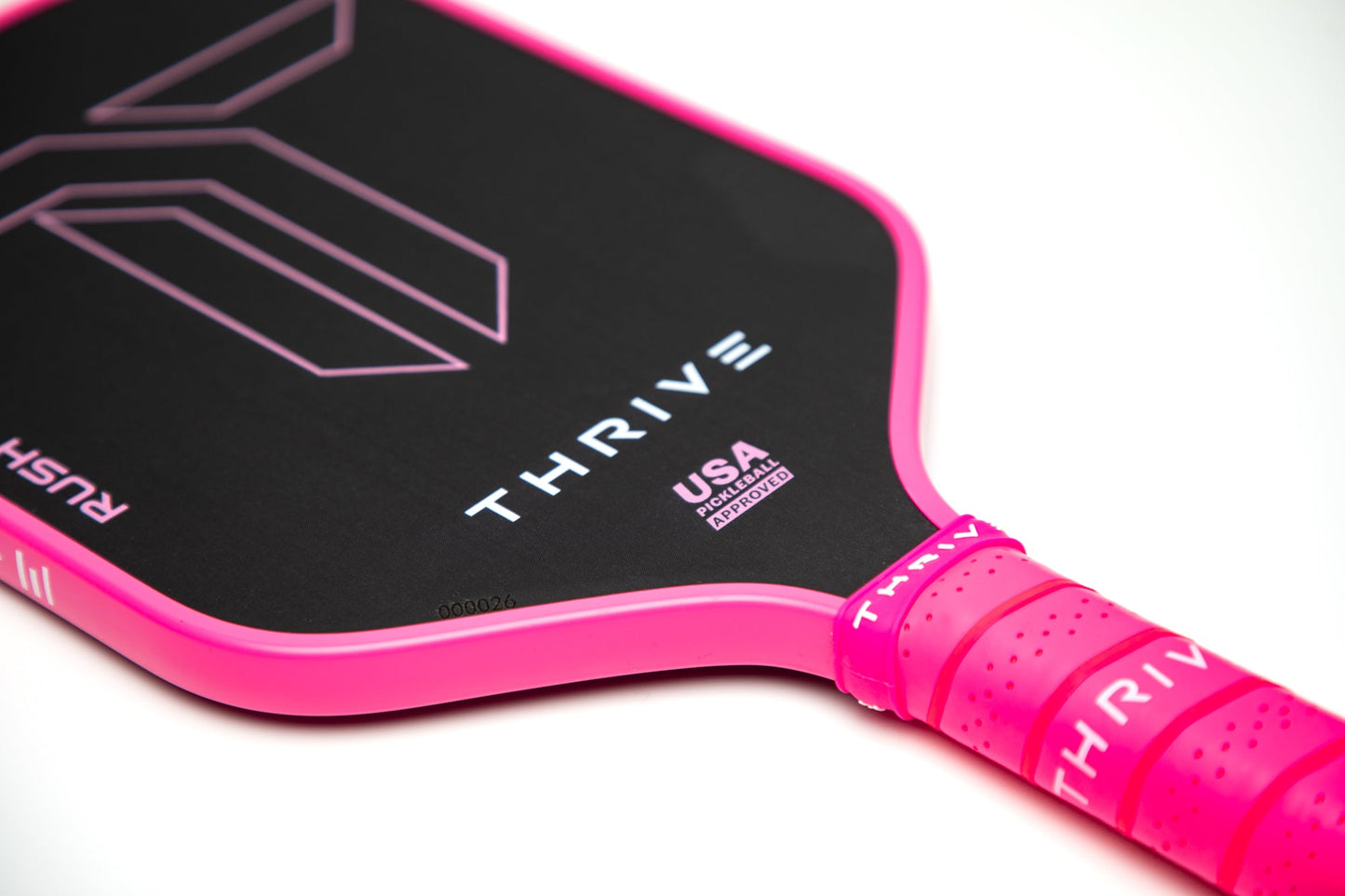 RUSH 13  SINGLES (PINK)  Includes custom weight card, paddle cover, paddle eraser, and lead weights.