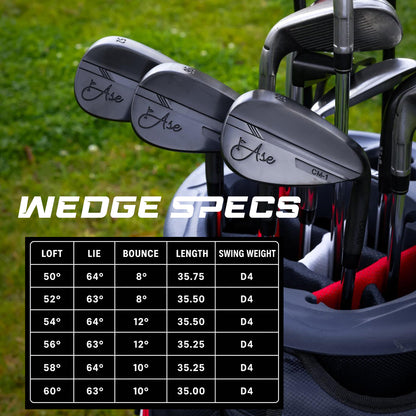 Ase BLACKOUT 3-Piece Wedge Set (52,56,60)