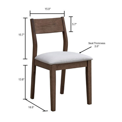 ACTU 59”Solid Wood Modern Dining Table Set for Small Spaces (Seats 4–6, Solid Wood)