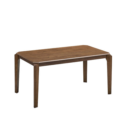 ACTU 59”Solid Wood Modern Dining Table Set for Small Spaces (Seats 4–6, Solid Wood)