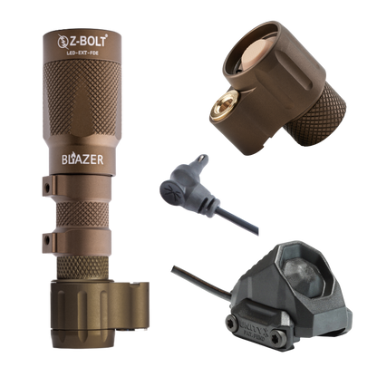 Dual Function Cable Port Tailcap for Z-BOLT®, Surefire, Modlite, & Arisaka "Scout" Compatible Lights & Light Bodies