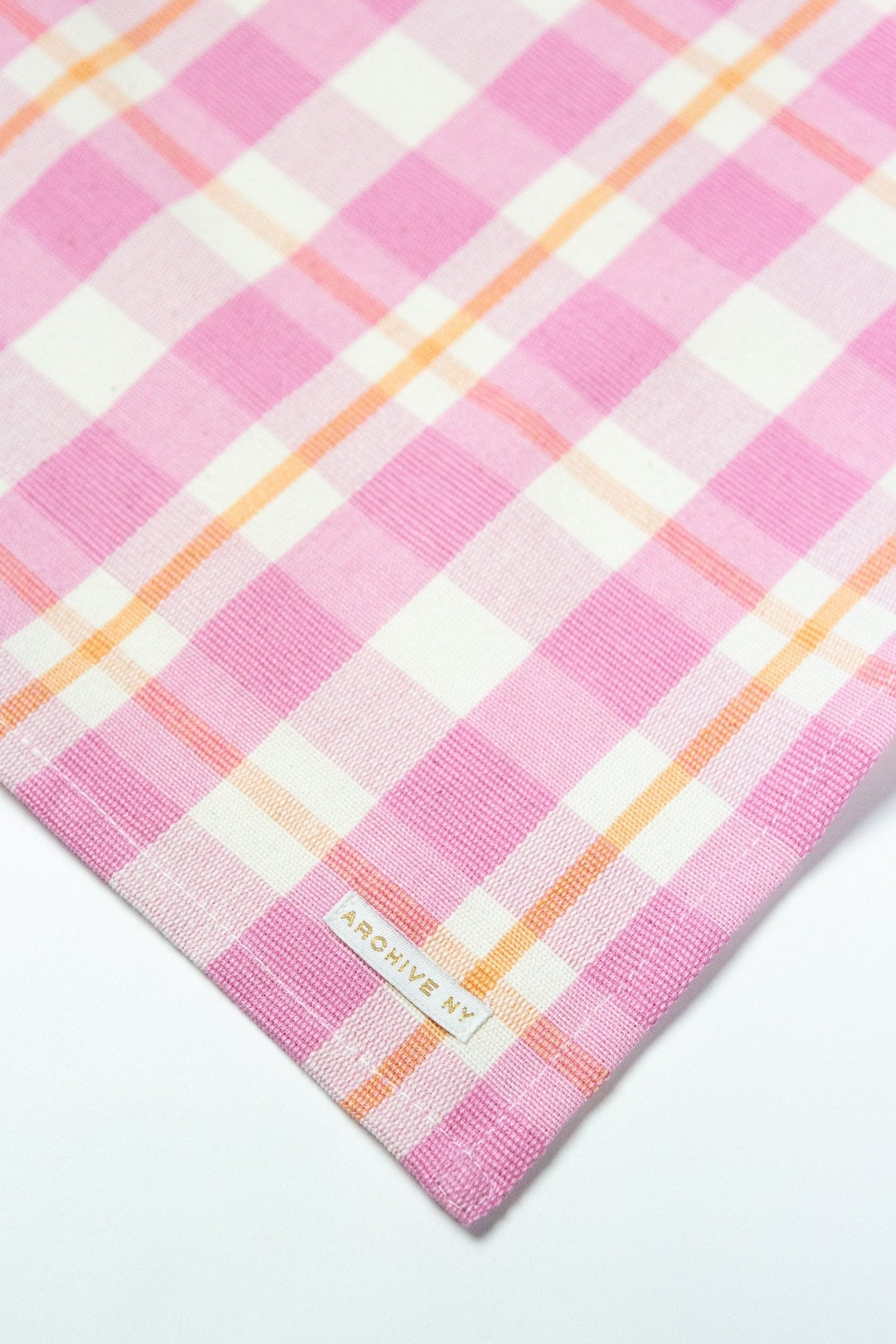 Archive NY Abigail Plaid Placemat in Bubblegum