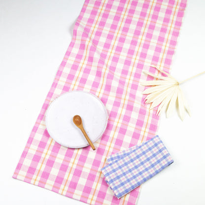 Archive NY Abigail Plaid Runner in Bubblegum