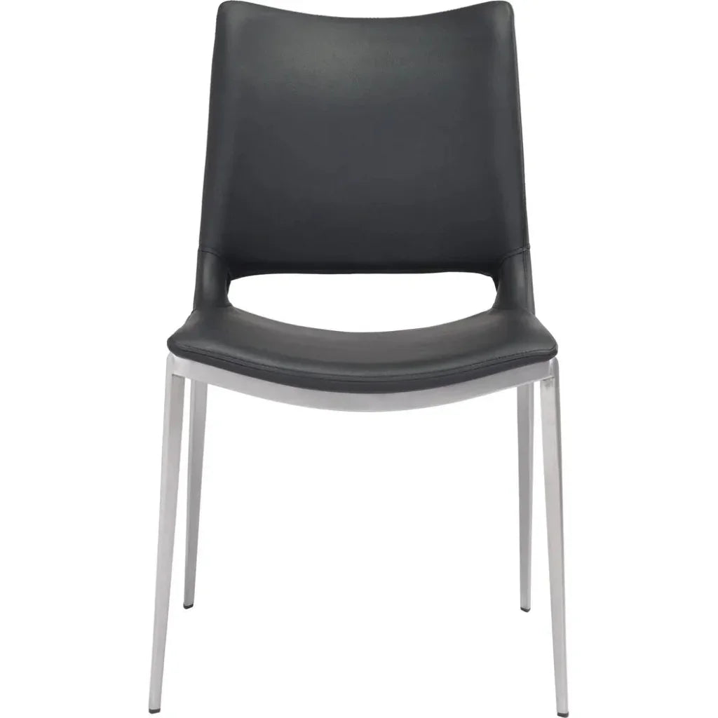 Ace Leather Armless Dining Chair 2PC