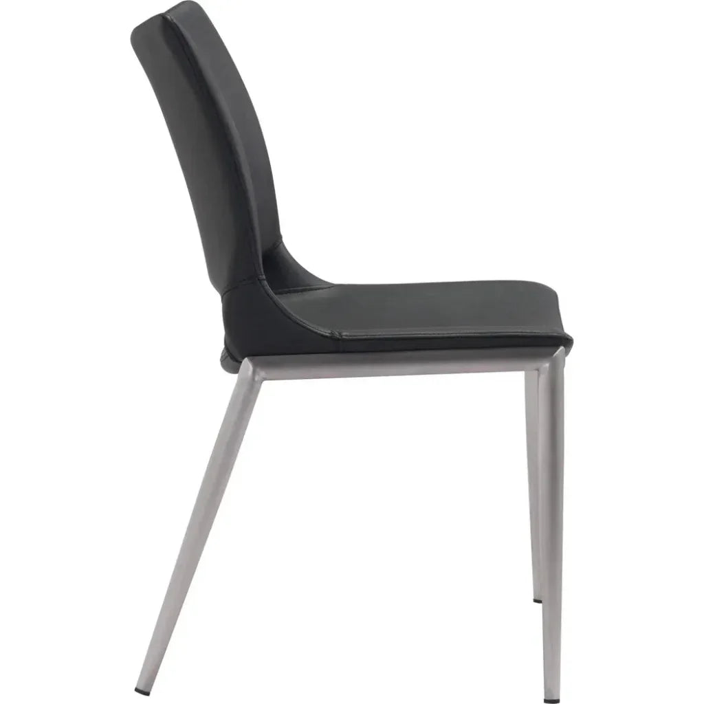 Ace Leather Armless Dining Chair 2PC