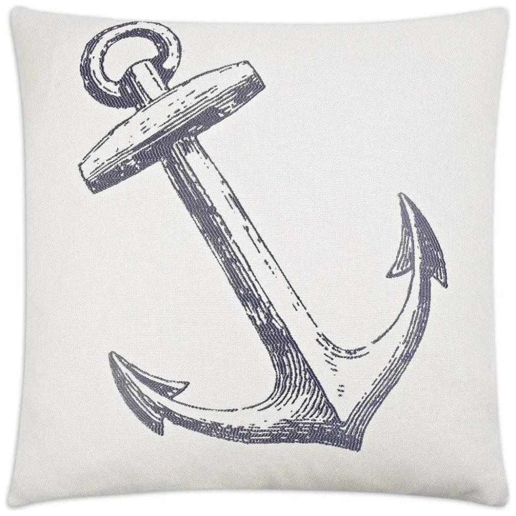 Adrift Navy Blue Throw Pillow With Insert