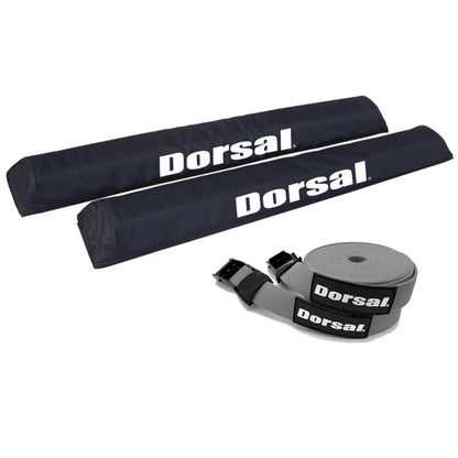 DORSAL Aero Roof Rack Pads with 15 ft Surf Straps - Pack of 4 for Car Surfboard Kayak SUP Long