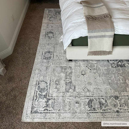 Akram Antrasit Flat Pile Washable Rug