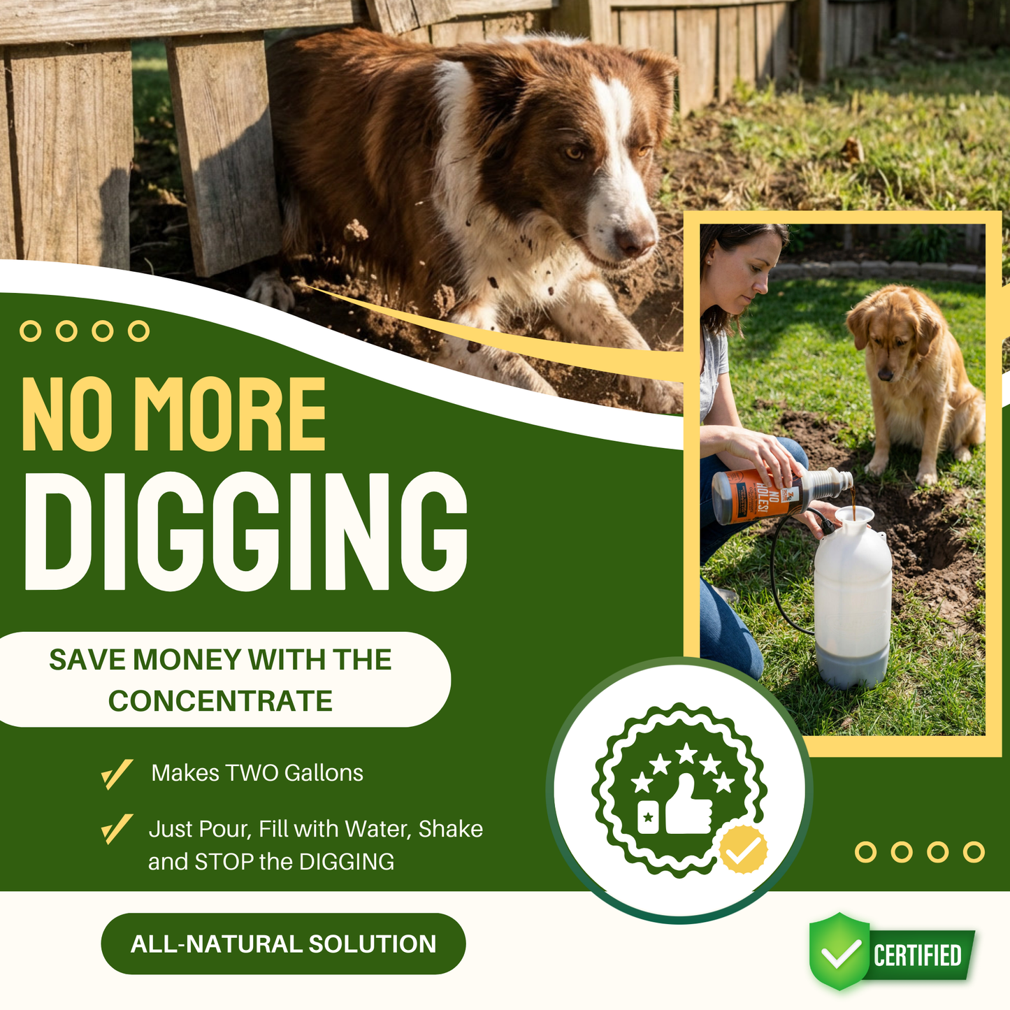 No Holes! Digging Prevention Concentrate/Gallon Trigger Sprayer