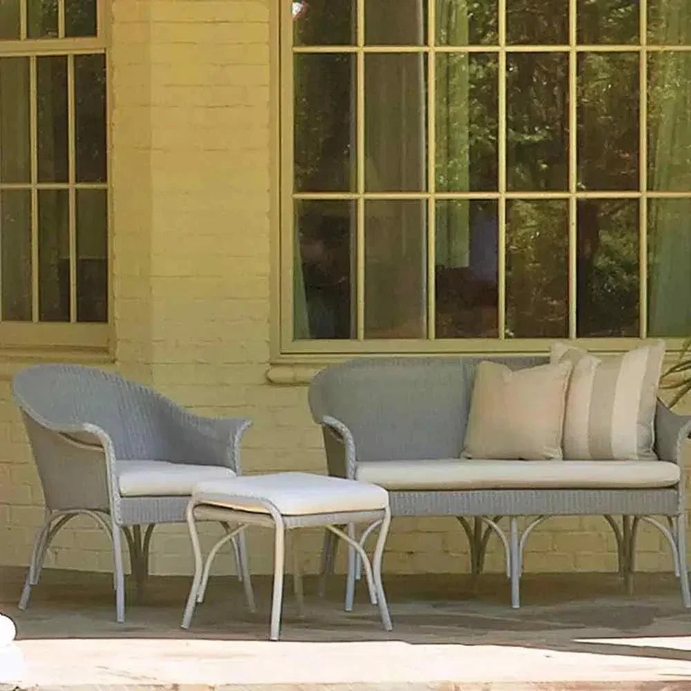 All Seasons Patio Ottoman Bench Padded Seat Outdoor
