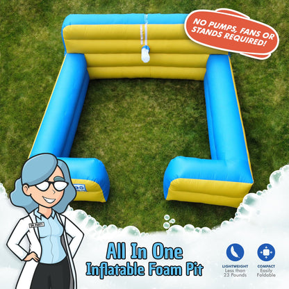 FOAM POWDER PACKS – 120 PACKS + All in one backyard foam pit