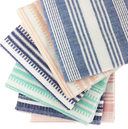 Grey Chambray Striped Kitchen Towel