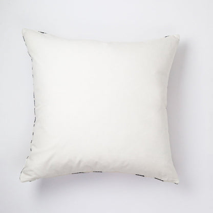 Checkered Brocade Pillow - Green & Cream
