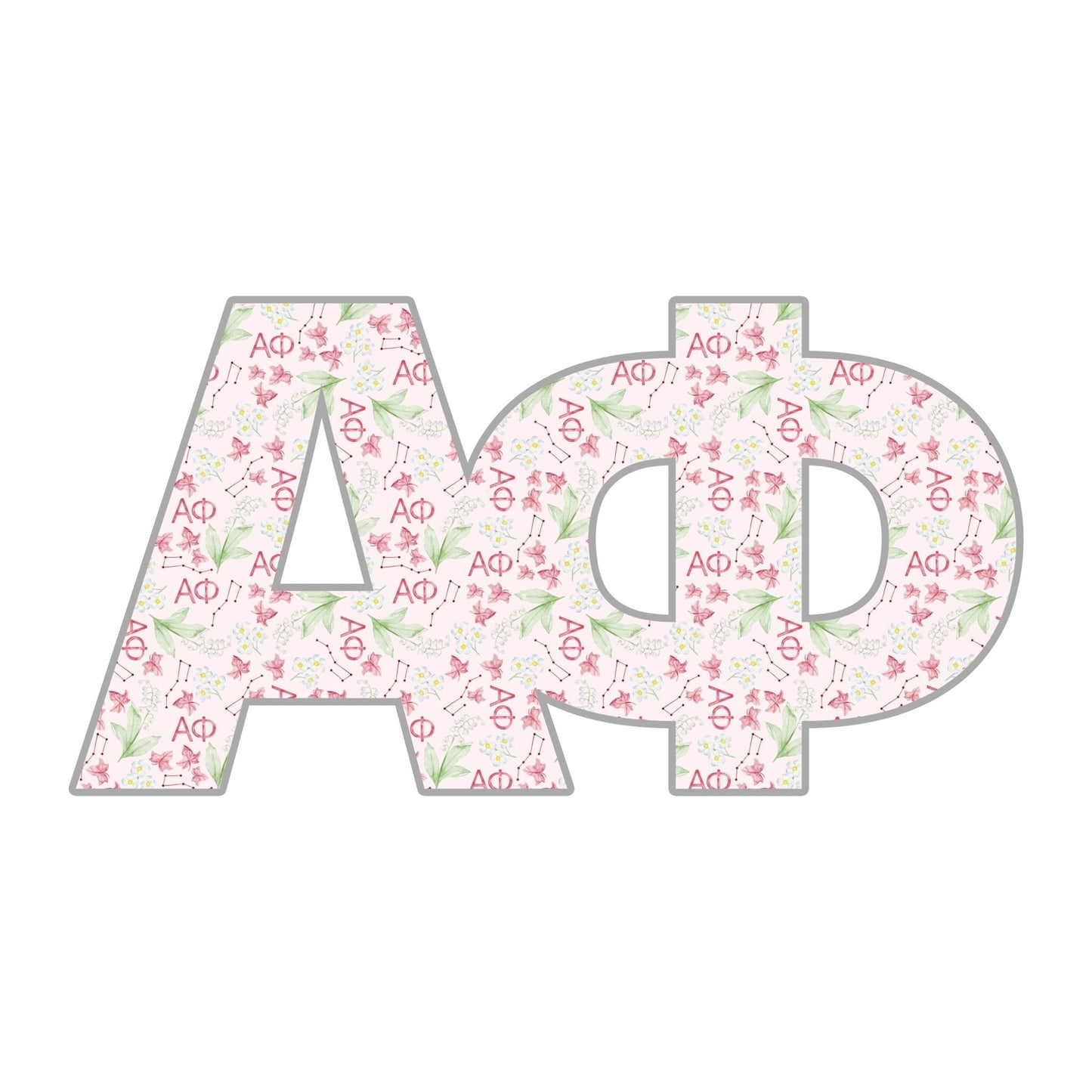 Alpha Phi Acrylic Shelf Decor