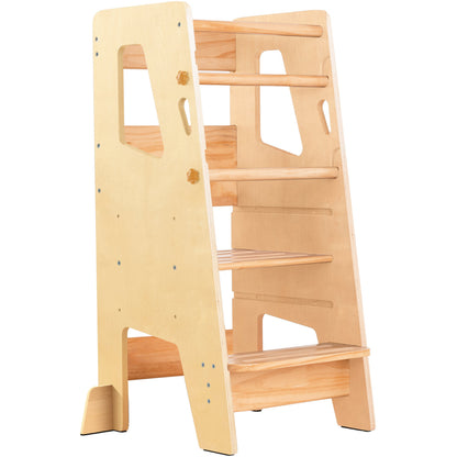 Adjustable Toddler Kitchen Tower with Safety Bars