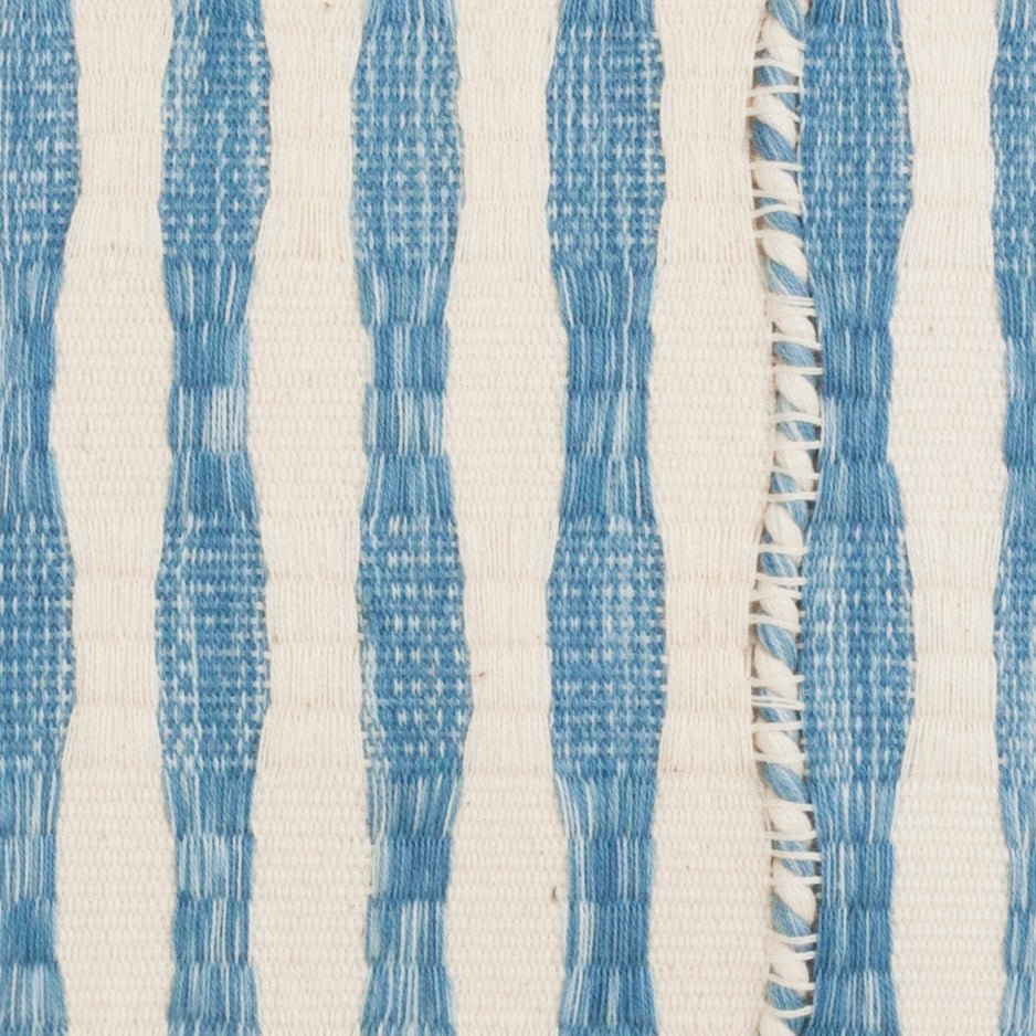Antigua Pillow- Natural Faded Indigo 20"x20"