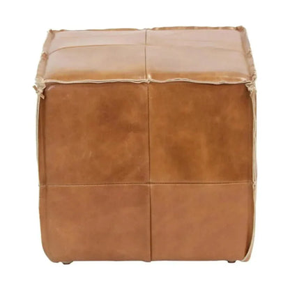 Argentinean Top Grain Leather Ottoman