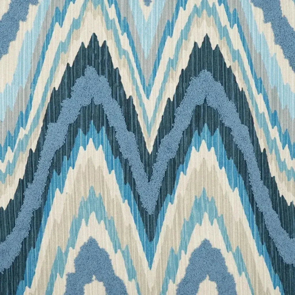 Artisanship Blue Abstract Blue Mist Large Throw Pillow