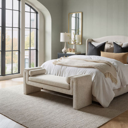 Astar Textured Fabric Bedroom Bench