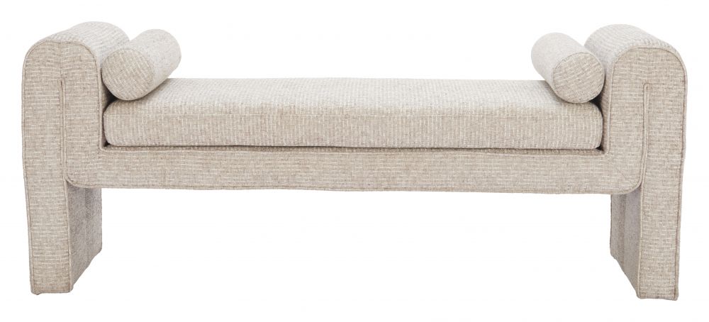Astar Textured Fabric Bedroom Bench