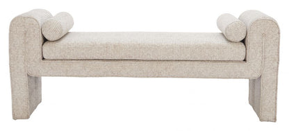 Astar Textured Fabric Bedroom Bench