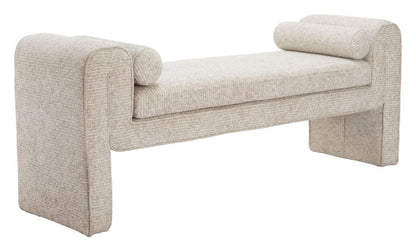 Astar Textured Fabric Bedroom Bench