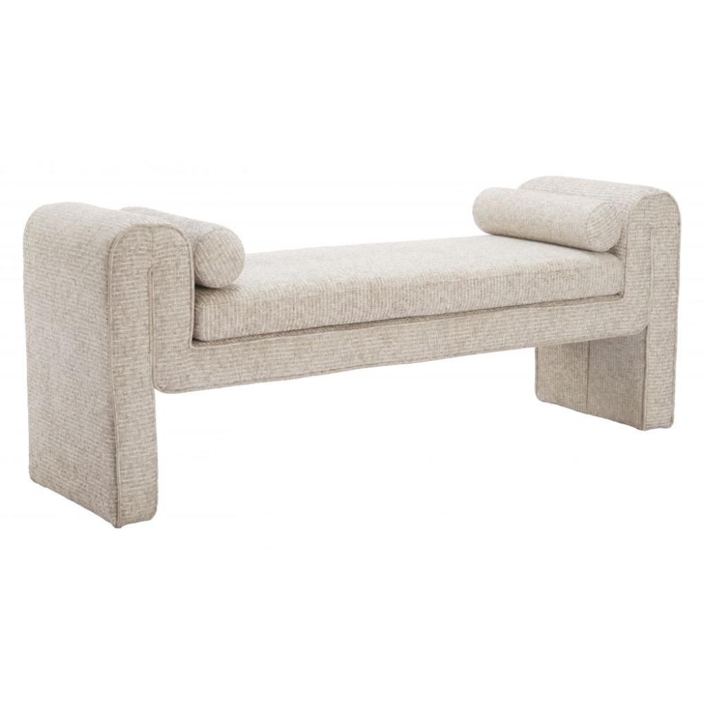 Astar Textured Fabric Bedroom Bench