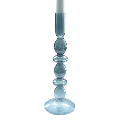 Azure Blue Candle Holder - Pair