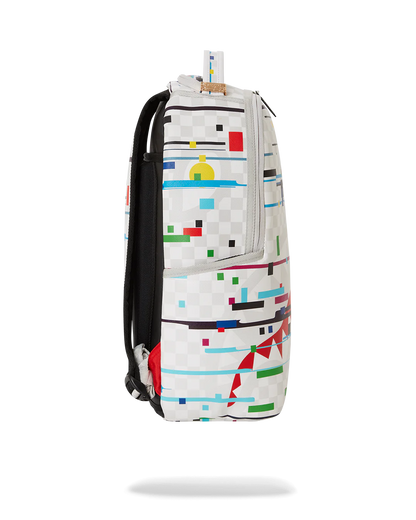 Sprayground Glitch White Check DLXVV Backpac B5465