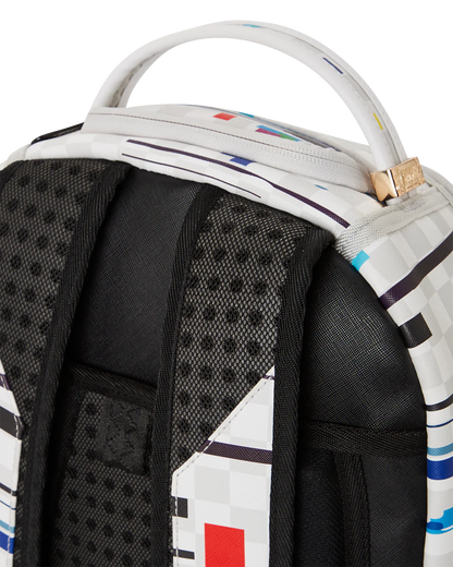 Sprayground Glitch White Check DLXVV Backpac B5465