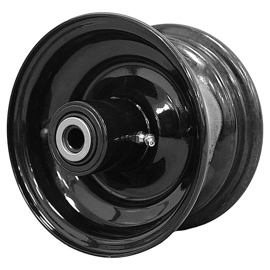 6x3.25 Hubbed Wheel-  Black - (Set of 4)